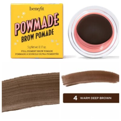 Benefit Cosmetics Powmade Brow Pomade Shade 04 Warm Deep Brown