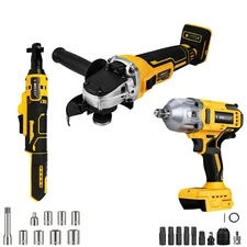 Cordless Angle Grinder/Impact Wrench Power Tool Combo For Dewalt 20v Battery