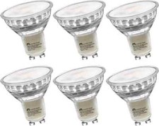GU10 LED Bulb, Non-Dimmable Track Light Bulbs, 5000K Daylight White, 6-Pack 50W