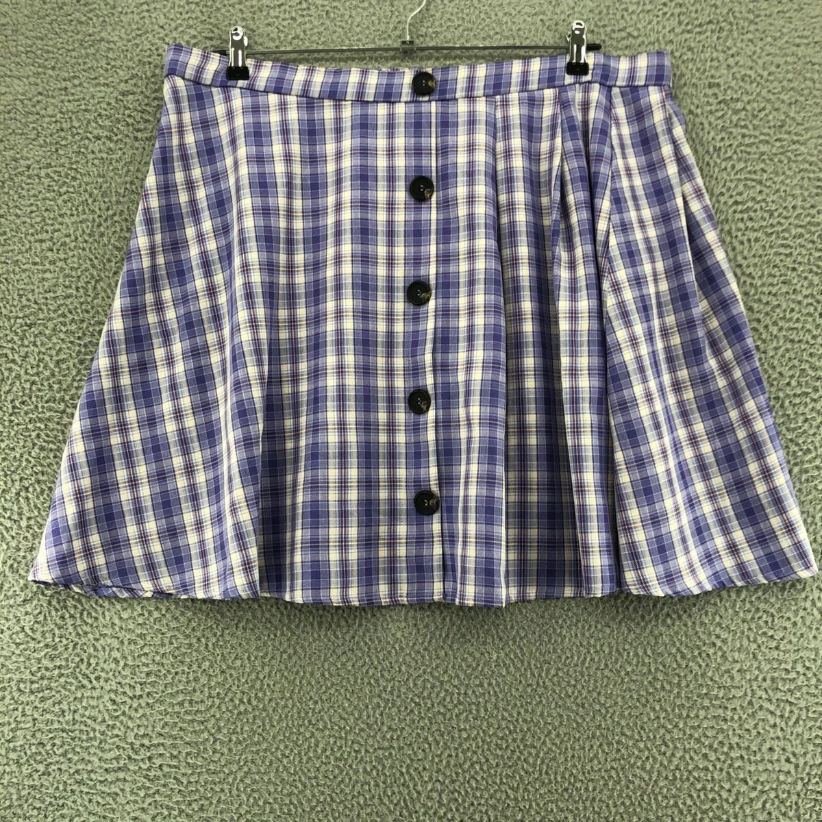 Pleated plaid top mini skirt 4xl