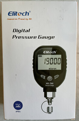 #ad Elitech VG 760 Digital Vacuum Gauge Micron Gauge HVAC Refrigerant Pressure Gauge $174.96