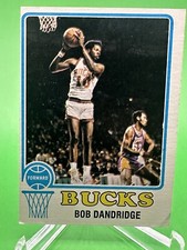 BOB DANDRIDGE 1973-74 Topps #33 - EX - Gum Stain On Back - Milwaukee