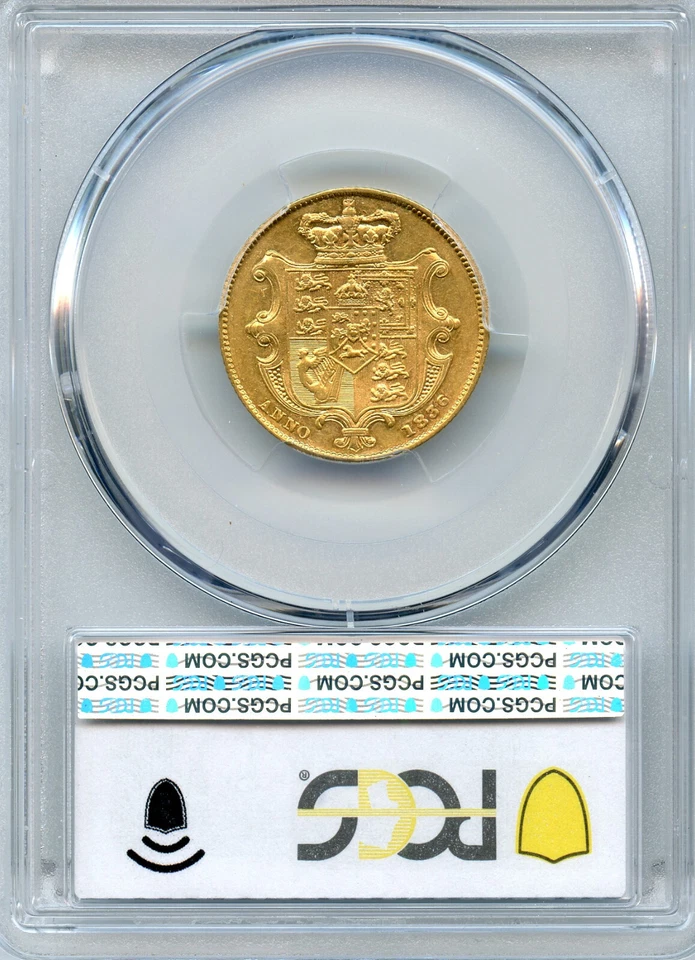 1836 Britain England William IV Gold Sovereign Coin  Choice XF PCGS graded XF45 - Image 3 of 3