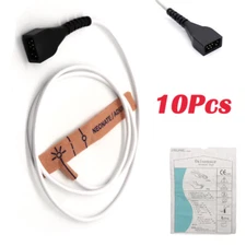 10Pcs Disposable SpO2 Sensor fit for NONIN Neonate/Adult Pulse Oximeters Probe