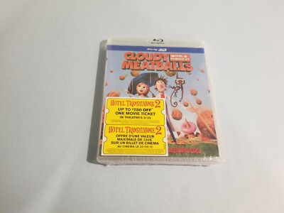 Cloudy With a Chance of Meatballs 3D (Blu-ray Disc, 2010) New
