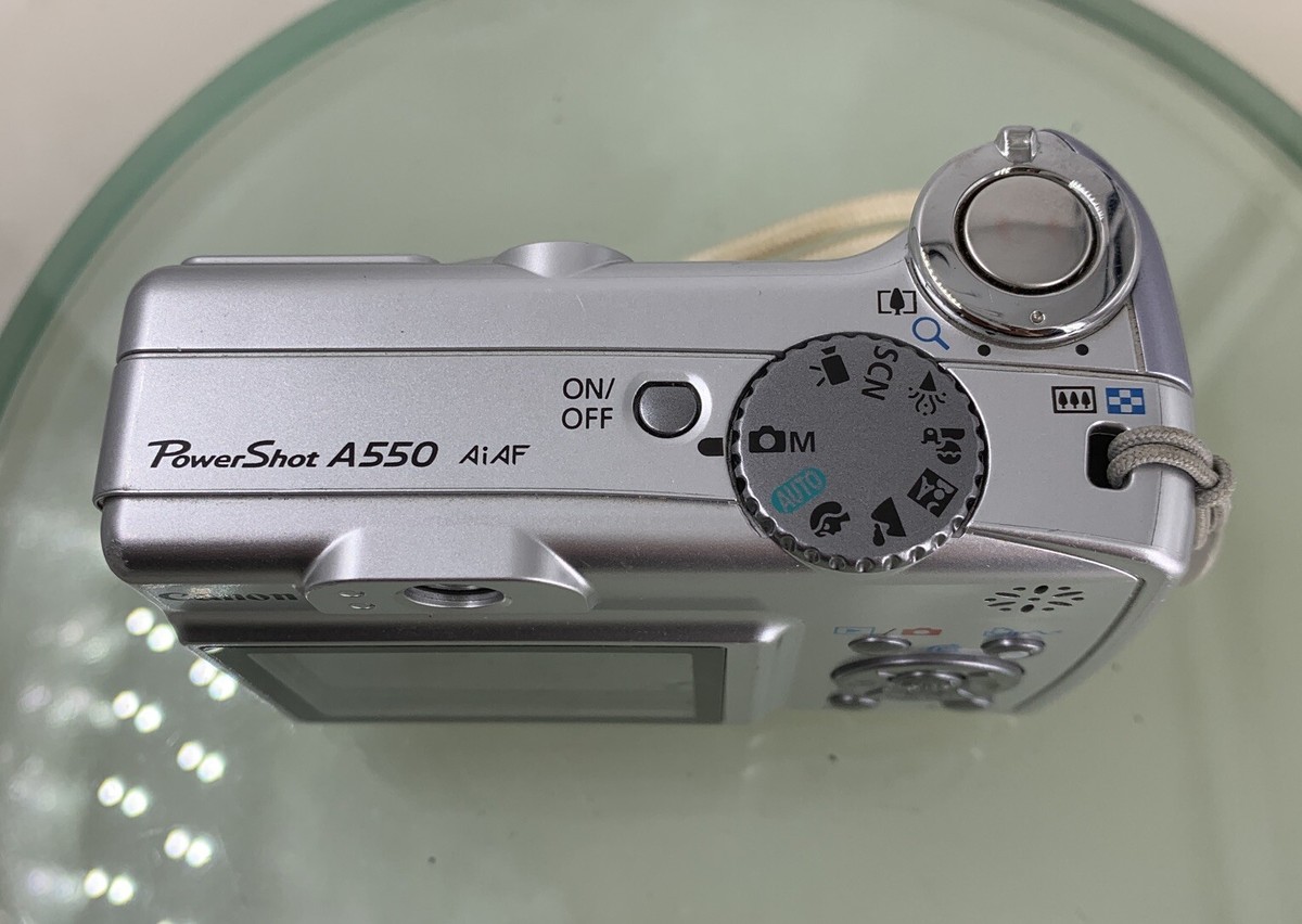 CANON POWERSHOT A550 7.1MP CAMERA WITH 1.0GB SD CARD SILVER