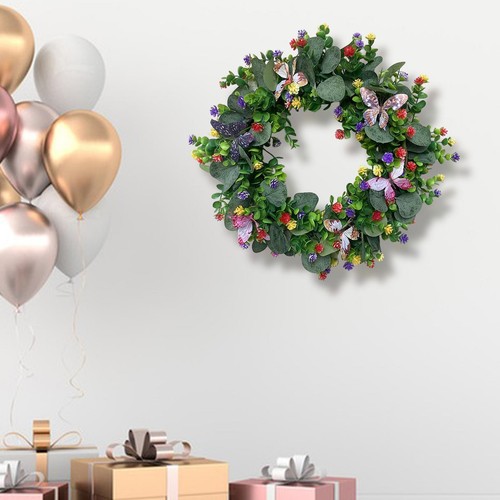 Couronne De Printemps/été – Cerceau Fleuri – Décoration Florale Artisanale