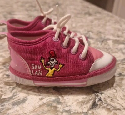 Dr SEUSS Sam I Am Green Eggs & Ham Infant Baby Shoes Sneakers Prewalk Size 3