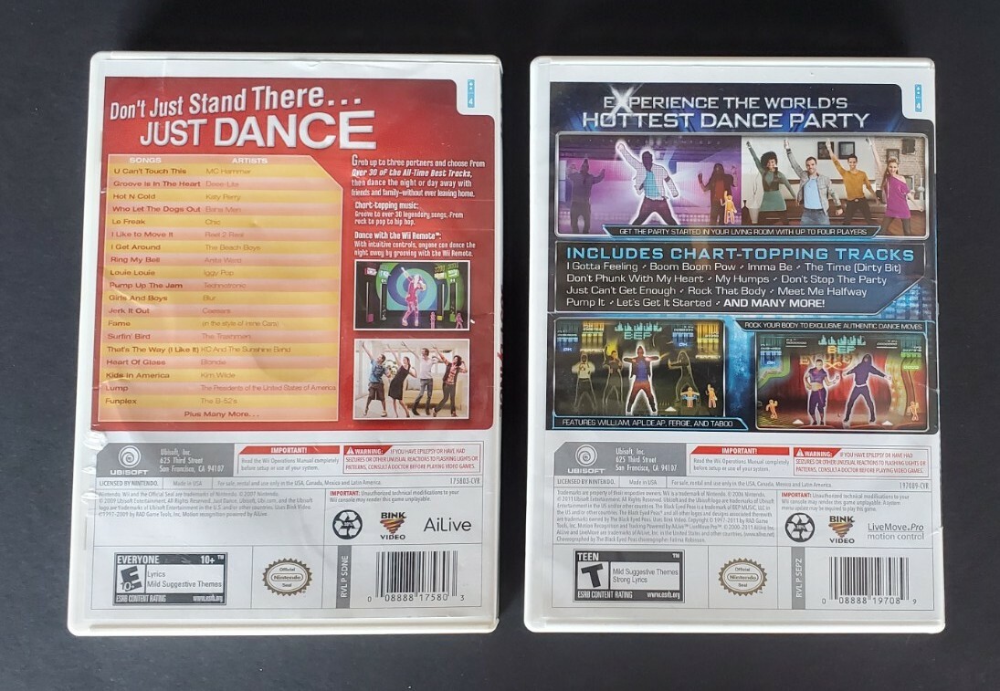 Wii Lot The Black Eyed Peas Experience and Just Dance | eBay