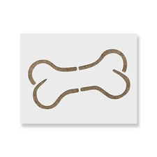 Dog Bone Stencil - Durable & Reusable Mylar Stencils