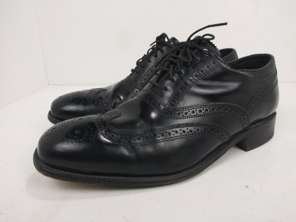 Florsheim Mens Lexington Wingtip Oxford 17066-01 Dress Shoes 9 EEE Black Leather Florsheim Men main image 4