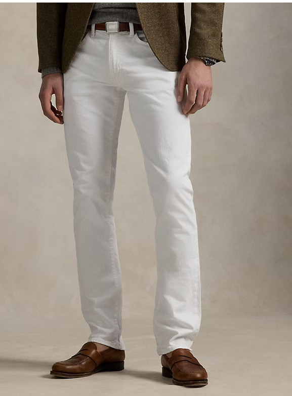 Джинсы Polo Ralph Lauren Varick зауженные прямые стрейчевые, белые, 38X34, 125 долларов США