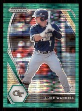 Luke Waddell 2021 Panini Prizm Draft Picks #PDP157 Green Pulsar Prizm