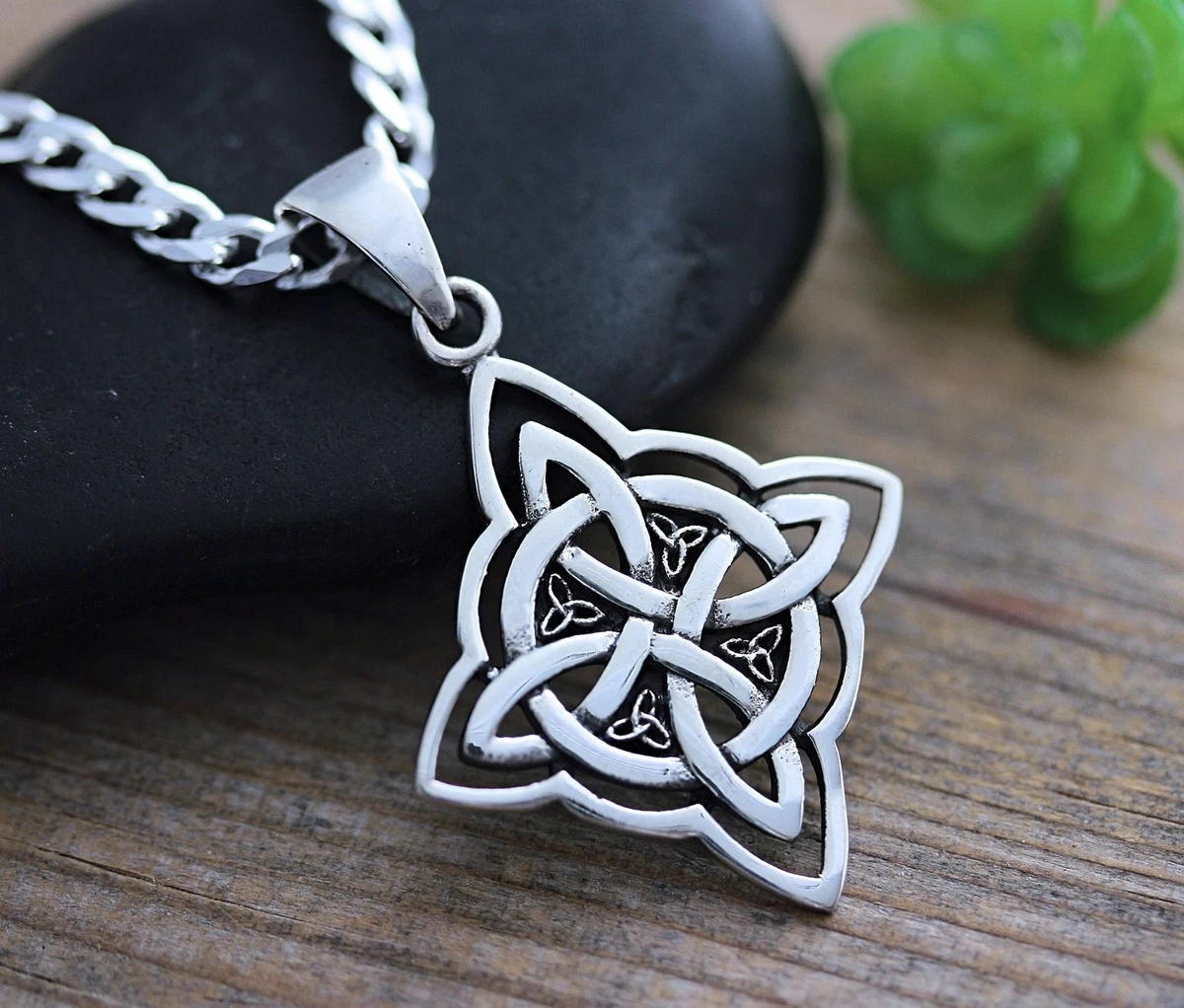 Celtic Knot Necklace in Sterling Silver. Endless Love Knot