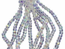 10mm Faceted Crystal AB Glass Beads 35 Pieces - 1 Strand