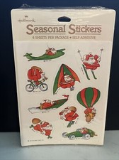 NEW Vintage 80  s Hallmark CHRISTMAS Sticker Sheets -