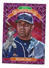 /199 Pink Velocity Prizm 2020 Panini Donruss Optic Diamond Kings Nelson Cruz #13