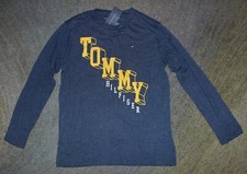 Tommy Hilfiger Boys Navy Blue Heather Long Sleeve T-Shirt - Size L 16-18 - NWT
