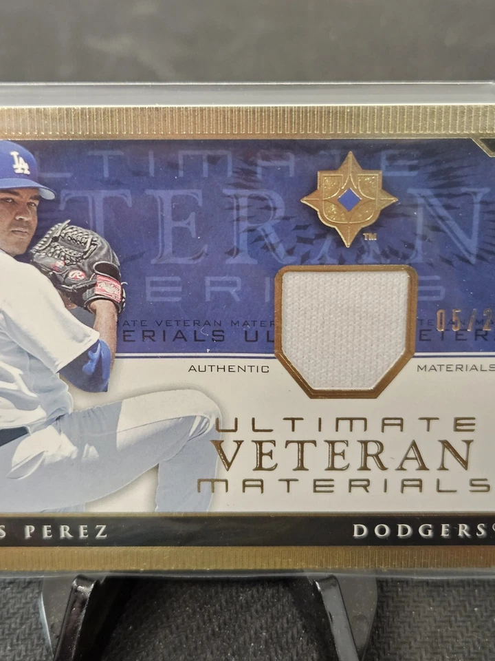 Tarjeta de béisbol Odalis Pérez 2005 Upper Deck Ultimate Collection parche reliquia/20 Foto 3 de 4