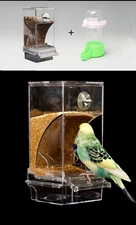 Automatic Bird Feeder Seed Feeders Food Container for Parrot Canary Cockatoo