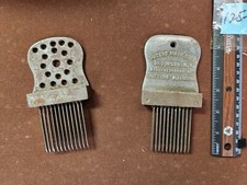 Vintage Pair Of Knitting Machine Combs 