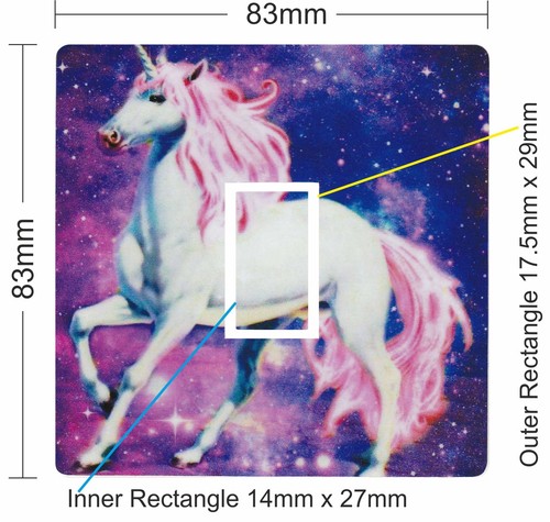 Unicorn on Galaxy background: Light Switch Sticker vinyl cover decal - 70 - Picture 2 of 2