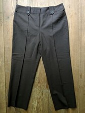 Ann Taylor Brown Margo Mid Rise Wide Leg Trouser Dress Career Pants Womens Sz 8