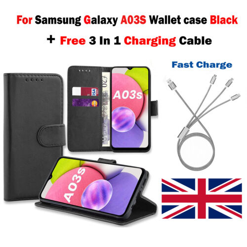 Gift Box  For Samsung Galaxy A03s Temper Glass, TPU, Leather Wallet Case Stand - 第 1/13 張圖片