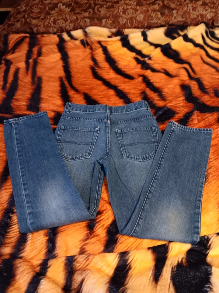 PLACE JEANS KIDS Size 12 S Medium Blue Cotton Denim Straight Leg - Image 2 of 4