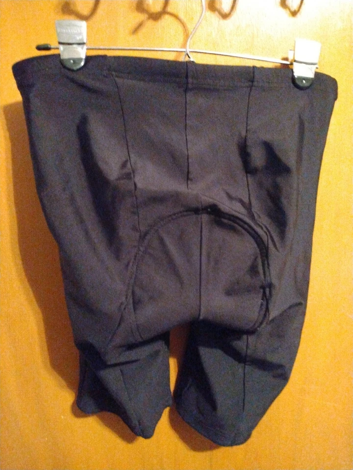 NIKE PANTALONES CORTOS DE BICICLETA ACOLCHADOS CINTURA NEGRA 30" ciclismo logotipo bordado Foto 3 de 4