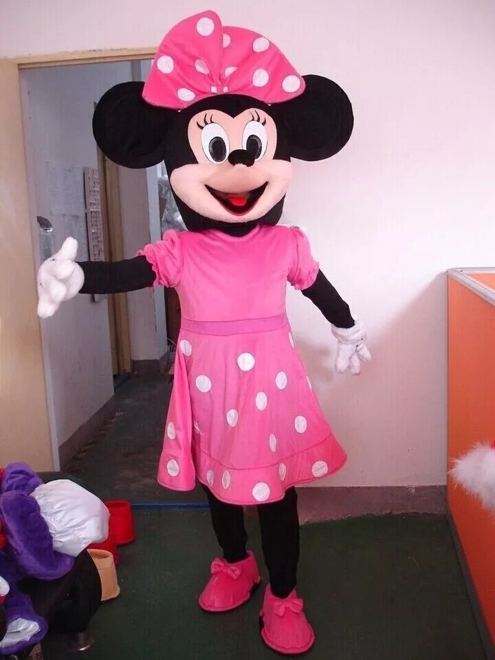 Pink Minnie Mascot Costume Cosplay Party Fancy Dress Suits Adult Costume