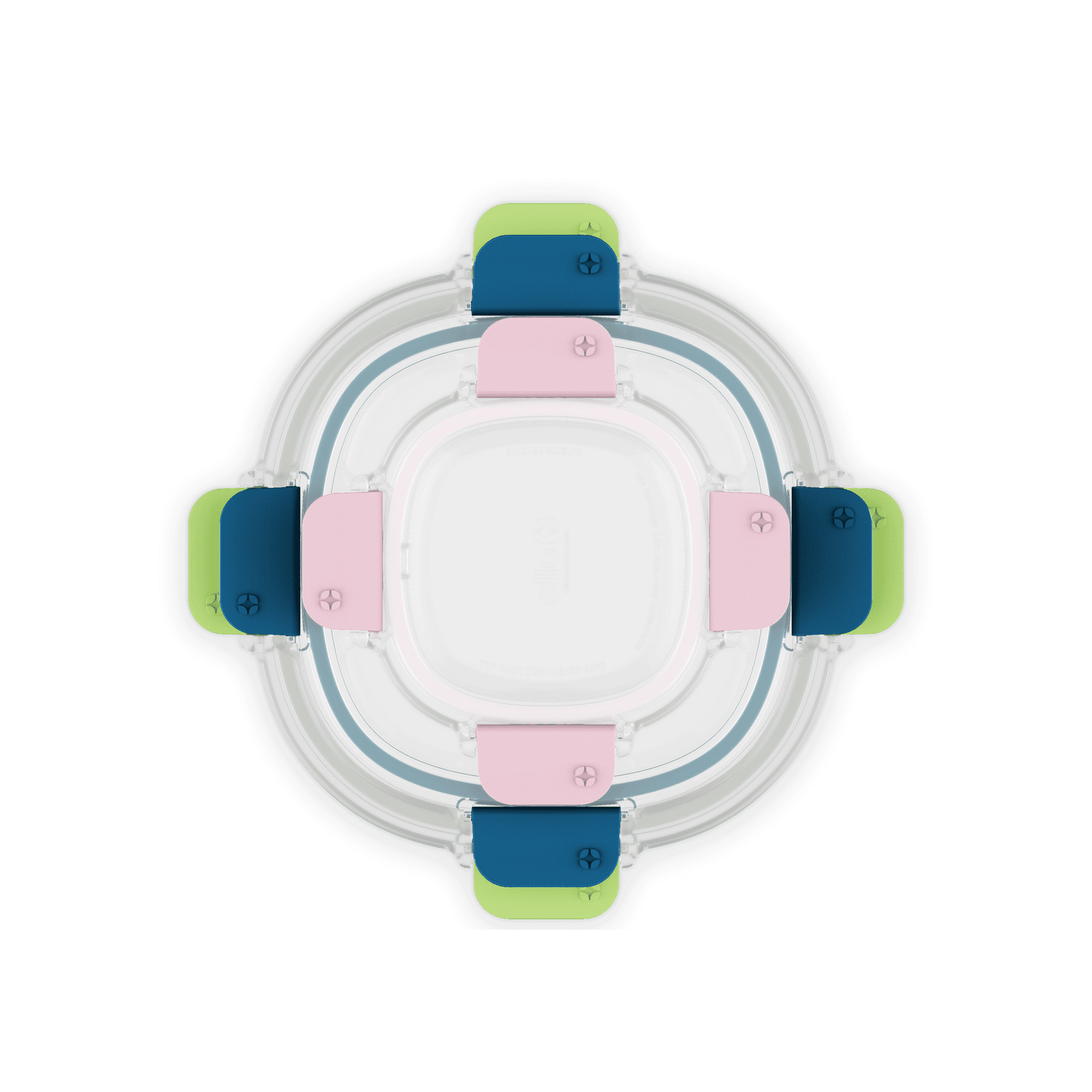 10 Piece Round Glass Food Storage Containers Set with Airtight Lock