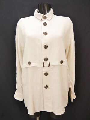 Size M costume shirt country line for men beige linen fascinating shirt th2325
