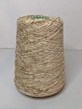 Silk City Fibers Rayon Cone Yarn Chenille Luxury 1300 YPP Cone BISQUE 1lb 2.2oz