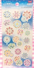 Summer Fireworks Sticker Sheet / Made in Japan DAISO 