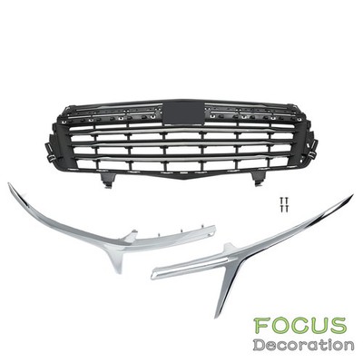 For Chevrolet Equinox  2022 2023 Front Bumper Upper Grille Chrome And Black