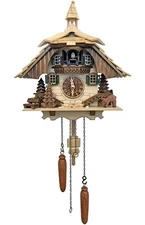 444-7QM - Engstler Battery-operated Cuckoo Clock - Full Size - 9.5"H x 9.5"W x 6