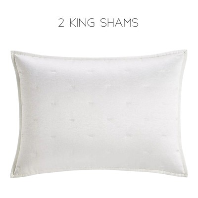 Hotel Collection Glint Quilted KING Sham Set WHITE - $300