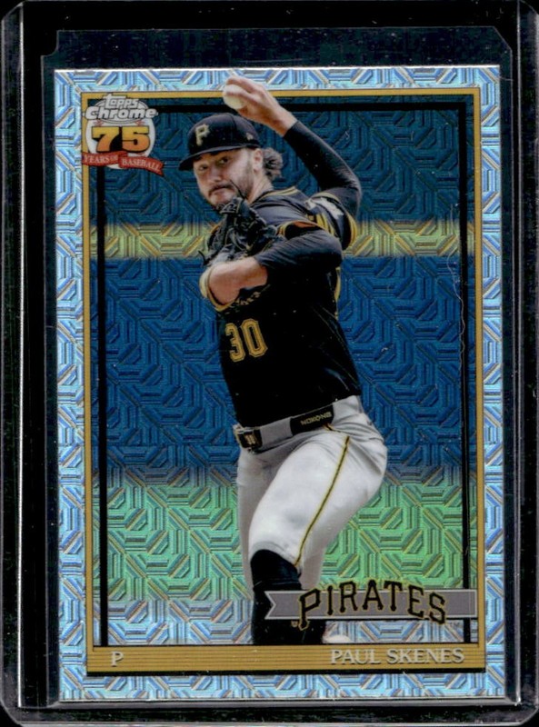 2026 Topps Paul Skenes 1991 Chrome Silver Pack Mojo Refractor #91C-39