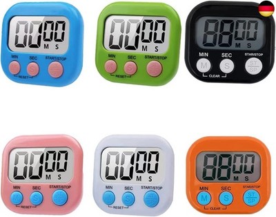 6 Pack Digital Kitchen Timer, Magnetic Kitchen Timer, Big Digits Loud Alarm
