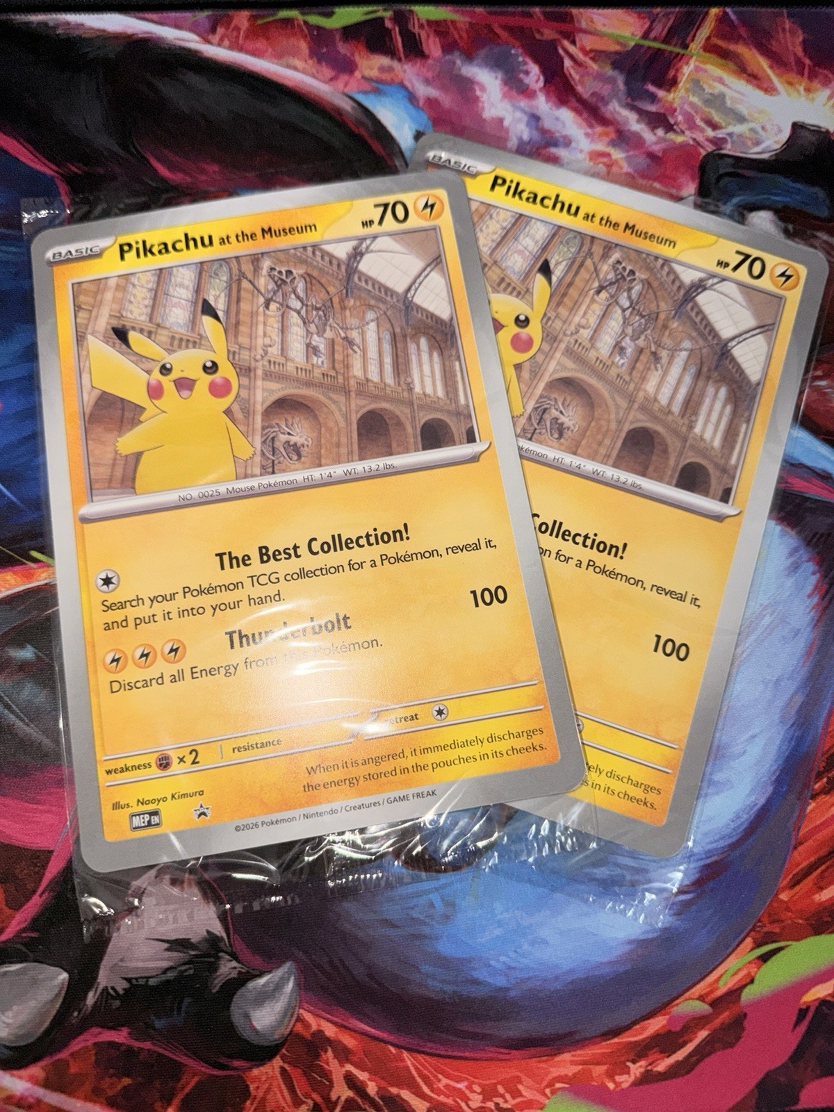 2x Pokémon TCG Promo Oversized Card - Pikachu at the Museum (Sealed) - UK
