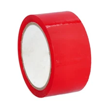 48 Rolls Red Color Packing Tape 2.83" x 55 Yards, 2 Mil Adhesive Sealing Tape