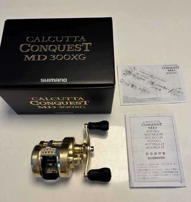 Baitcasting Reel 23 Calcutta Conquest MD 300XG Right 7.5:1 Fishing Reel In BOX