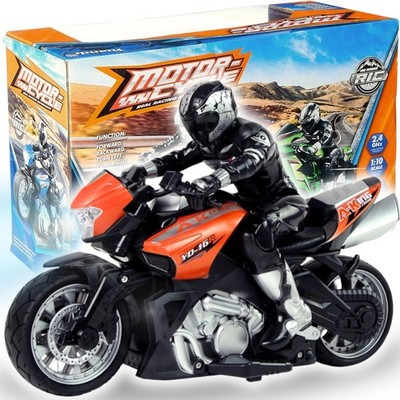 Liberty Imports 2.4G RC Remote Control Stunt Motorcycle 1/10 scale, Orange 