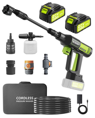 #ad Portable Pressure Washer Cordless 2 Batteries 1200PSI Brushless Battery Pow... $184.38