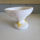 New ListingVintage Westmoreland White Milk Glass Standing Rooster on Nest Dish BASE ONLY