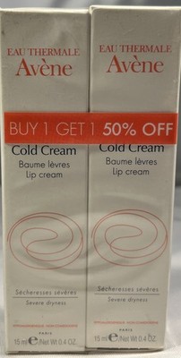 (2 PACK) Avene Cold Cream Lip Cream, 0.4 oz. - EXP: 9/16