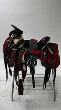 Charro Saddle – Black & Red “La Sombra Roja” Edition (15.5”)