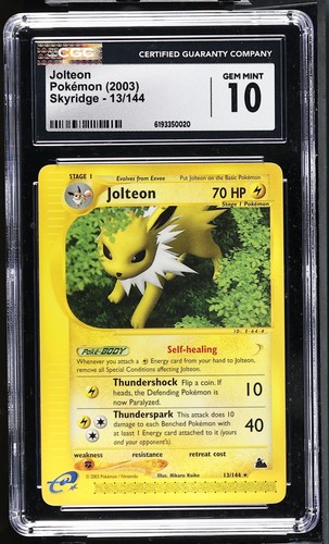 Pokemon Jolteon Skyridge 13/144 CGC 10 Gem Mint