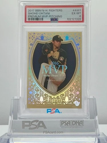 SHOHEI OHTANI 2017BBM PREMIUM MVP-PITCHING (/300) #AW1 PSA6!LOWPOP!(RC)